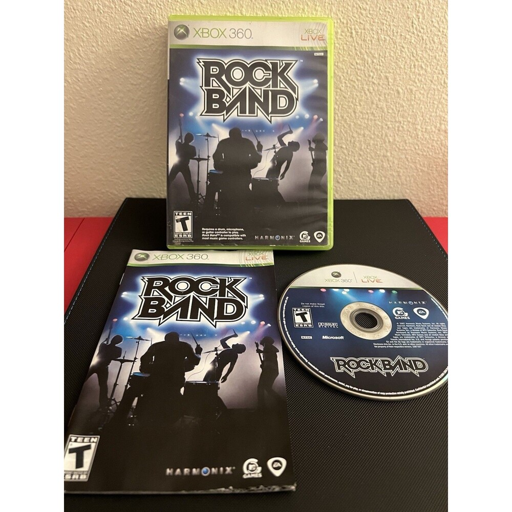 ROCK BAND (Original) Microsoft XBOX 360 Complete with Manual